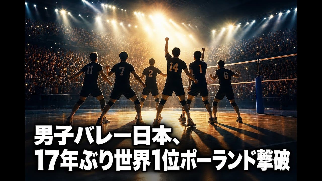 スポーツニュース: 男子バレー日本、17年ぶり世界1位ポーランド撃破