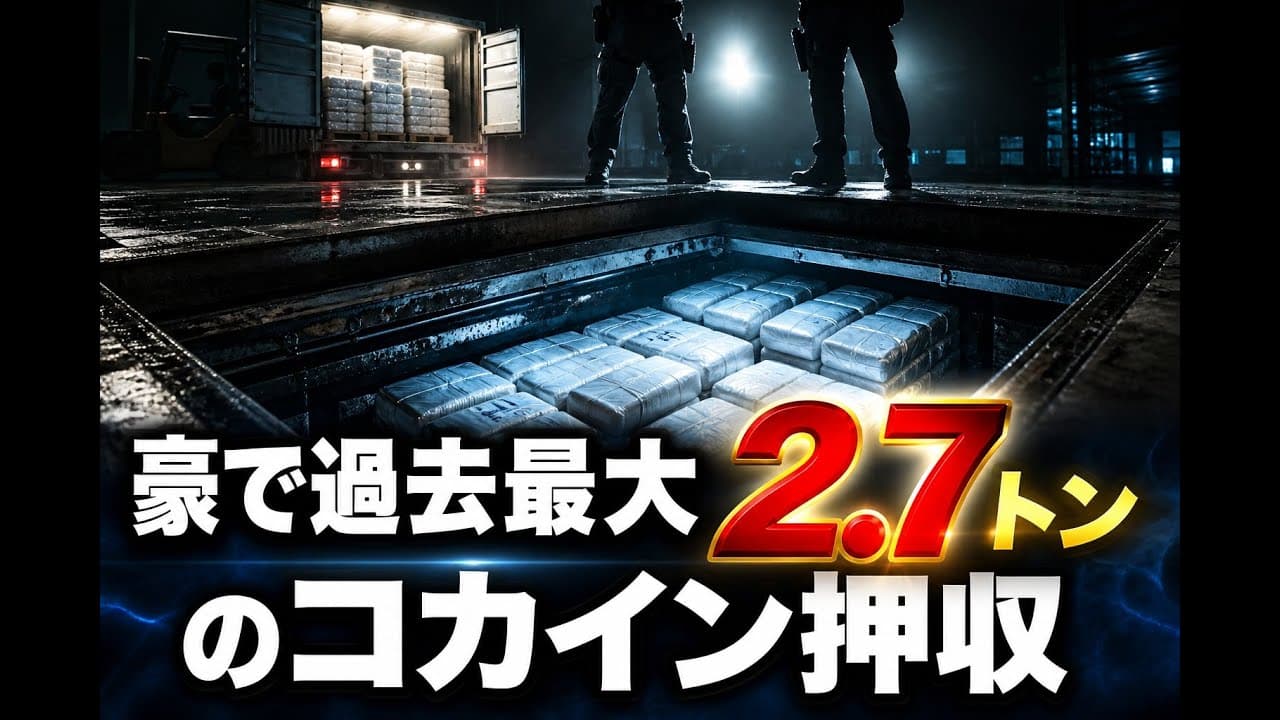 社会ニュース: 豪で過去最大2.7トンのコカイン押収