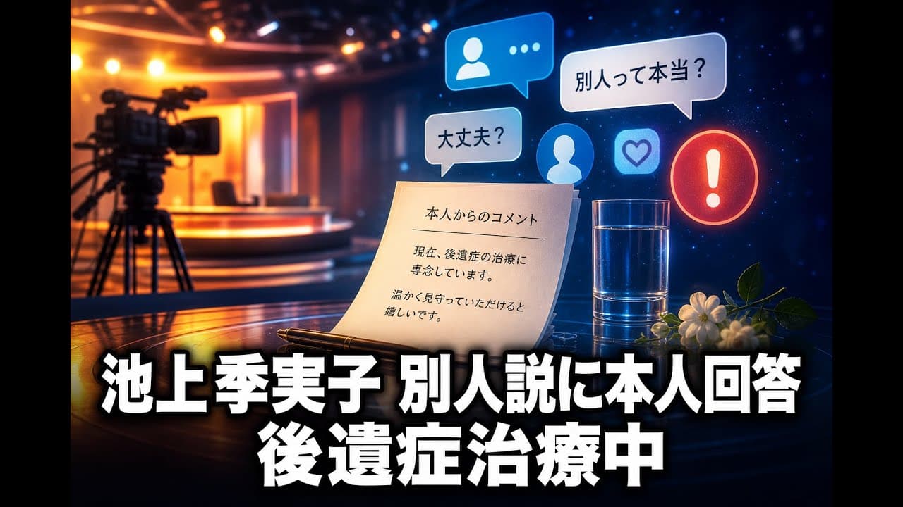 エンタメニュース: 池上季実子 別人説に本人回答 後遺症治療中