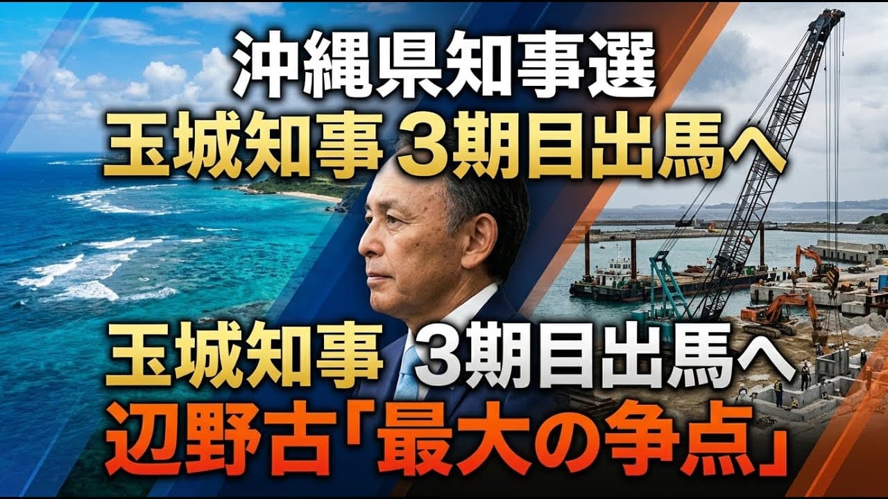 政治ニュース: 沖縄県知事選 玉城デニー知事が3期目出馬へ 辺野古問題が最大の争点