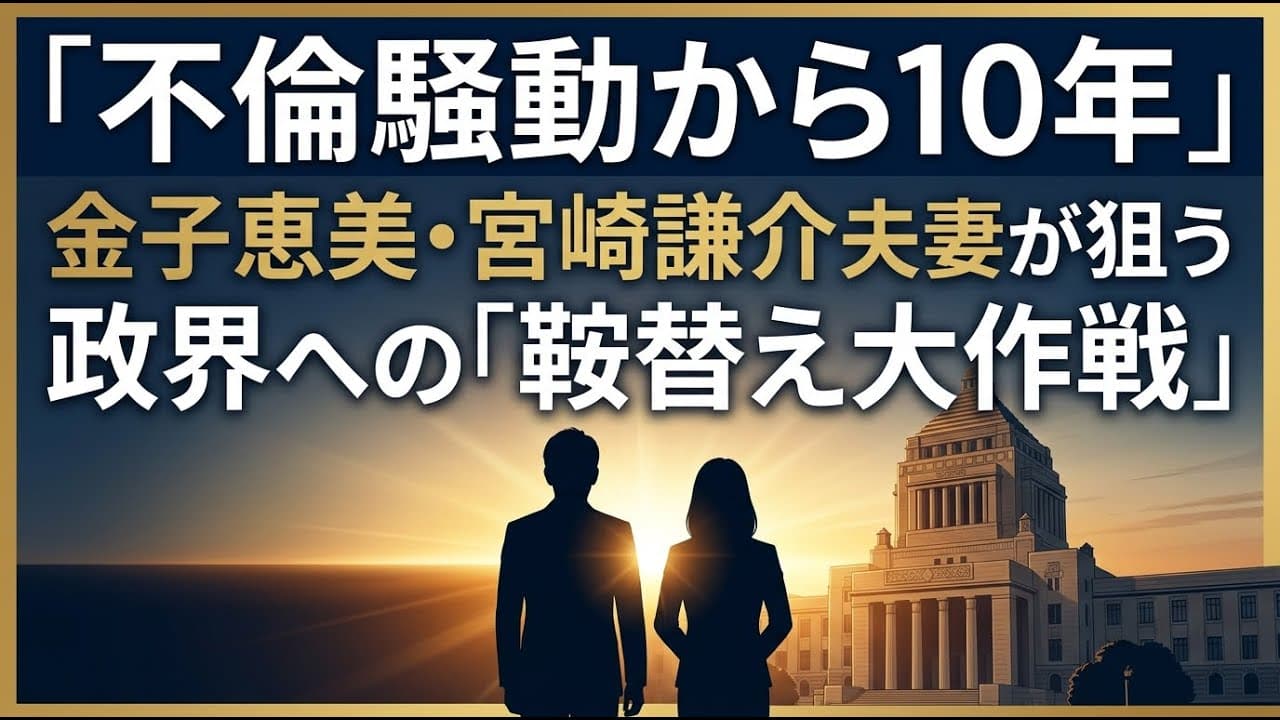 政治ニュース: 「不倫騒動から10年」金子恵美・宮崎謙介夫妻が狙う政界への「鞍替え大作戦」