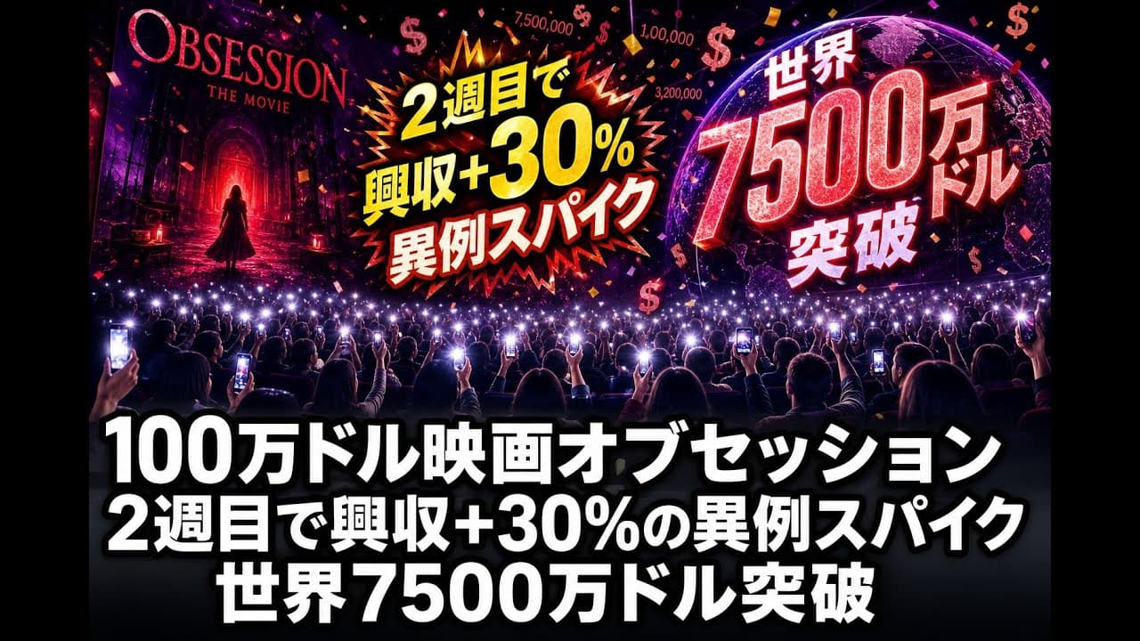 エンタメニュース: 100万ドル映画オブセッション 2週目で興収+30%の異例スパイク 世界7500万ドル突破