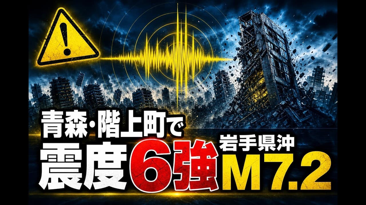 災害ニュース: 青森・階上町で震度6強 岩手県沖M7.2