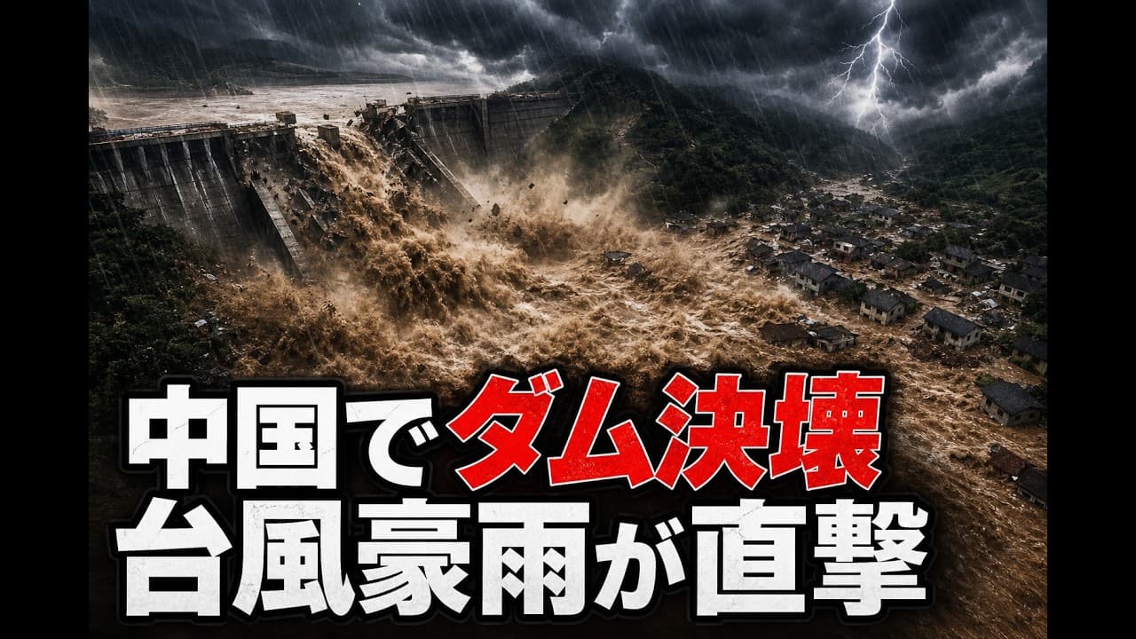 災害ニュース: 中国でダム決壊 台風豪雨が直撃