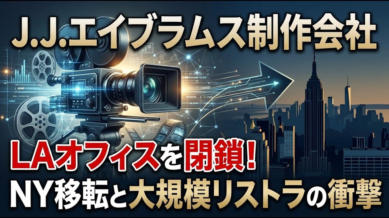 ビジネスニュース: J.J.エイブラムス制作会社がLAオフィスを閉鎖！NY移転と大規模リストラの衝撃