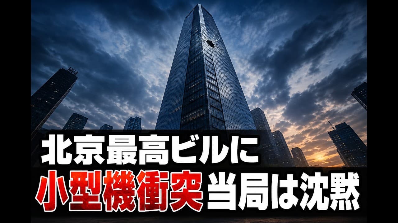 社会ニュース: 北京最高ビルに小型機衝突 当局は沈黙