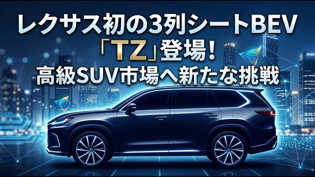 自動車ニュース: レクサス初の3列シートBEV「TZ」登場！高級SUV市場への新たな挑戦