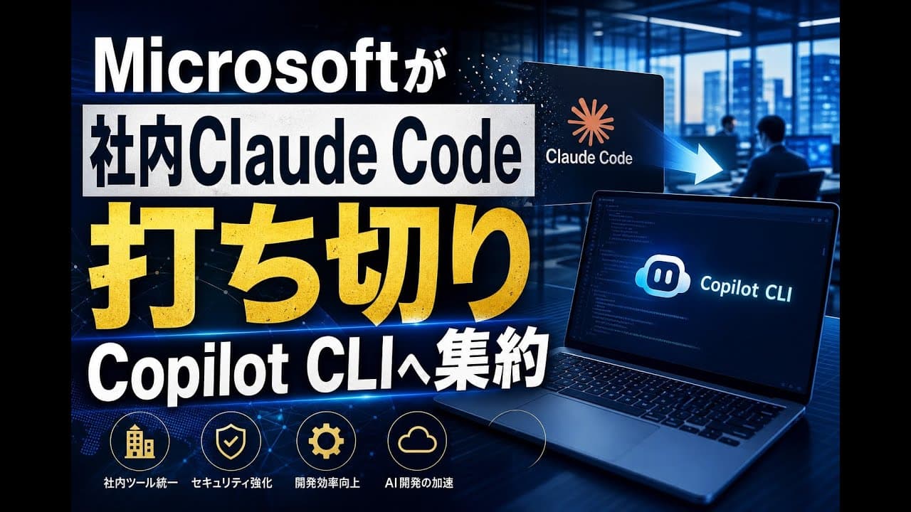 テクノロジーニュース: Microsoftが社内Claude Code打ち切り Copilot CLIへ集約