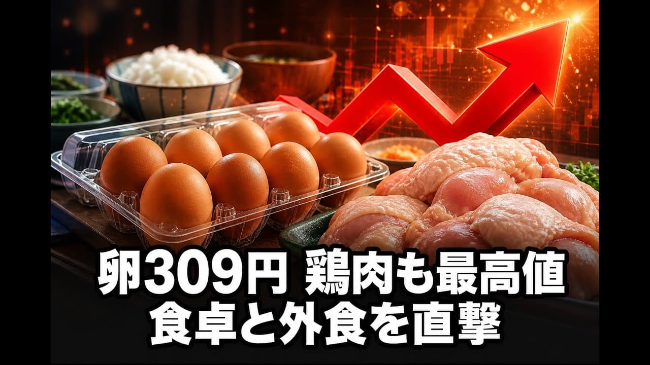 経済ニュース: 卵309円 鶏肉も最高値 食卓と外食を直撃