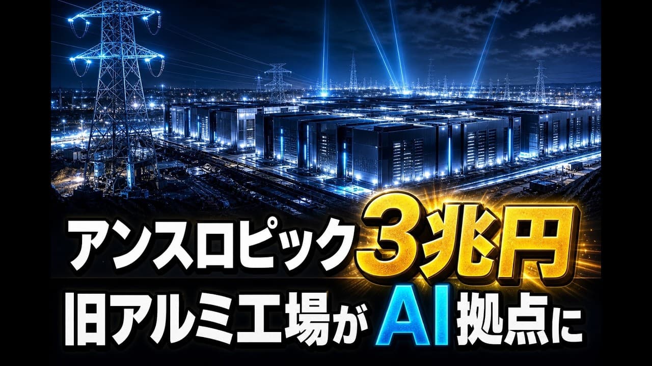 テクノロジーニュース: アンスロピック3兆円 旧アルミ工場がAI拠点に