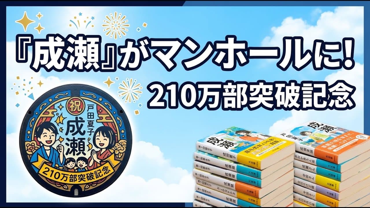 文化ニュース: 『成瀬』がついにマンホールに！累計210万部突破を記念した限定カードが登場