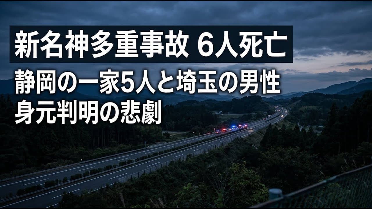 社会ニュース: 新名神の多重事故で6人死亡。静岡の一家5人と埼玉の男性、身元判明の悲劇