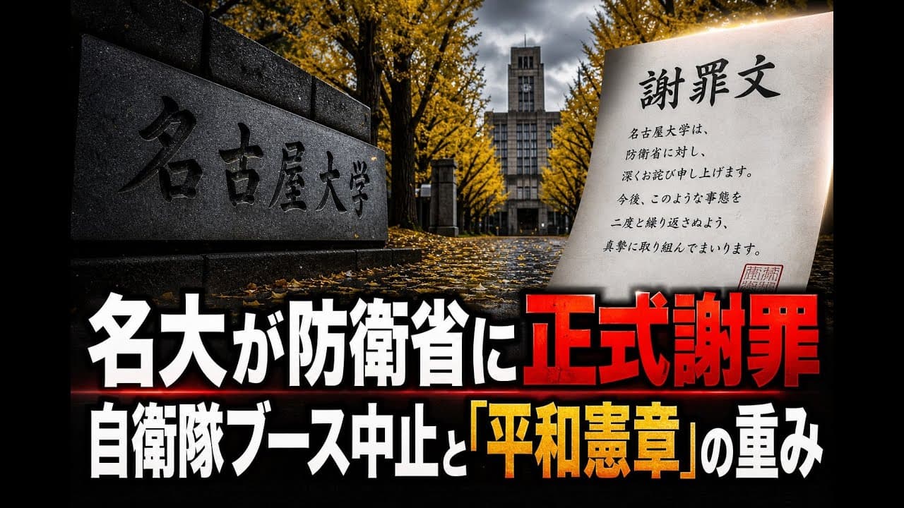 社会ニュース: 名大が防衛省に正式謝罪 自衛隊ブース中止と「平和憲章」の重み