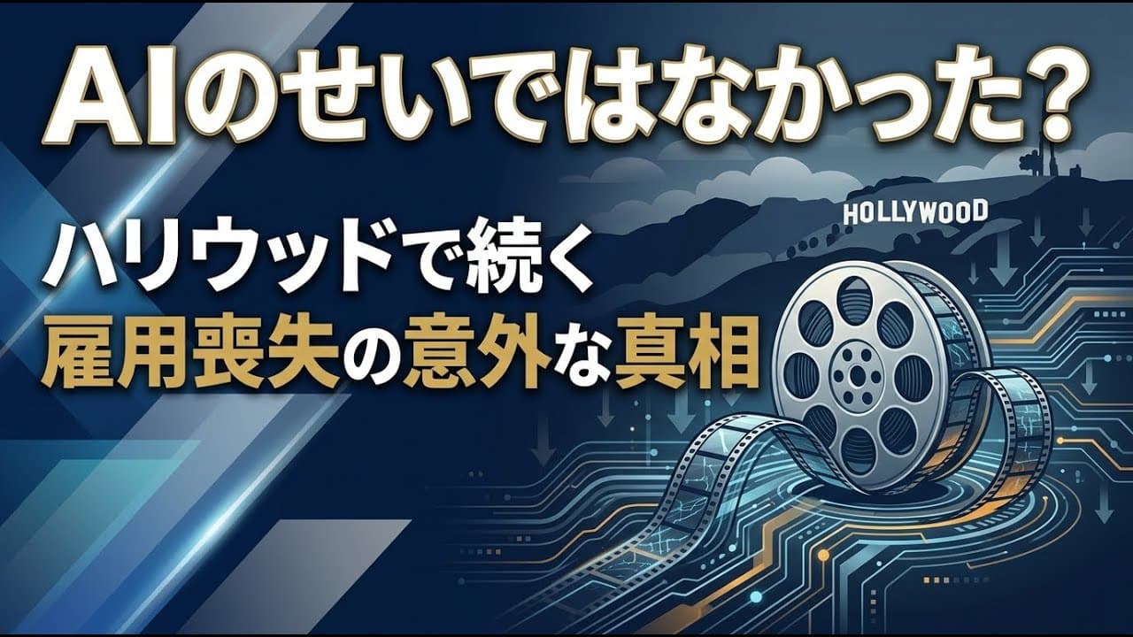 ビジネスニュース: AIのせいではなかった？ハリウッドで続く雇用喪失の意外な真相