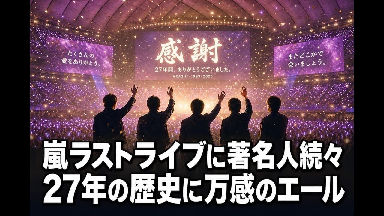 エンタメニュース: 嵐ラストライブに著名人続々 27年の歴史に万感のエール