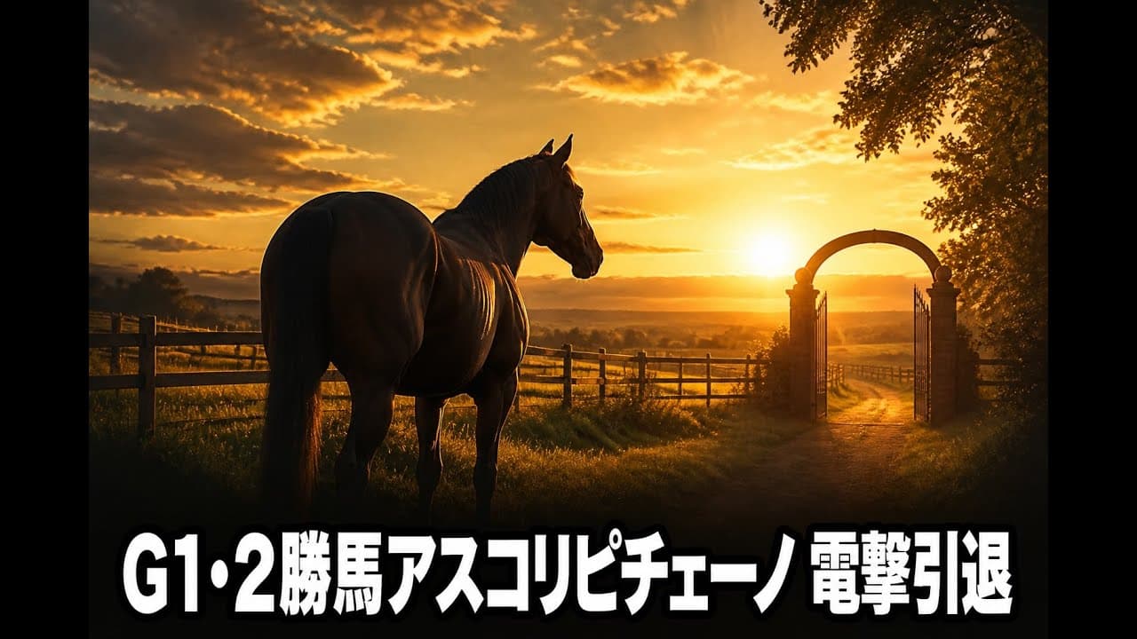スポーツニュース: G1・2勝馬アスコリピチェーノ 電撃引退