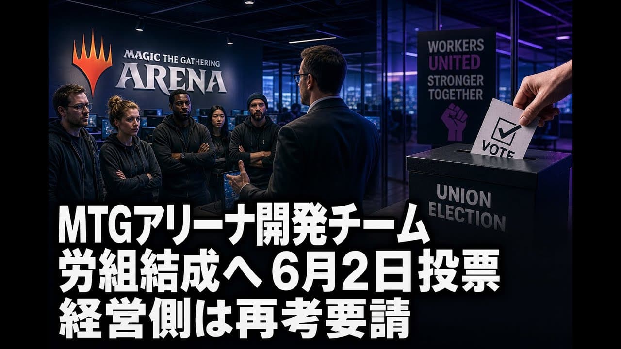 ビジネスニュース: MTGアリーナ開発チーム労組結成へ 6月2日投票 経営側は再考要請