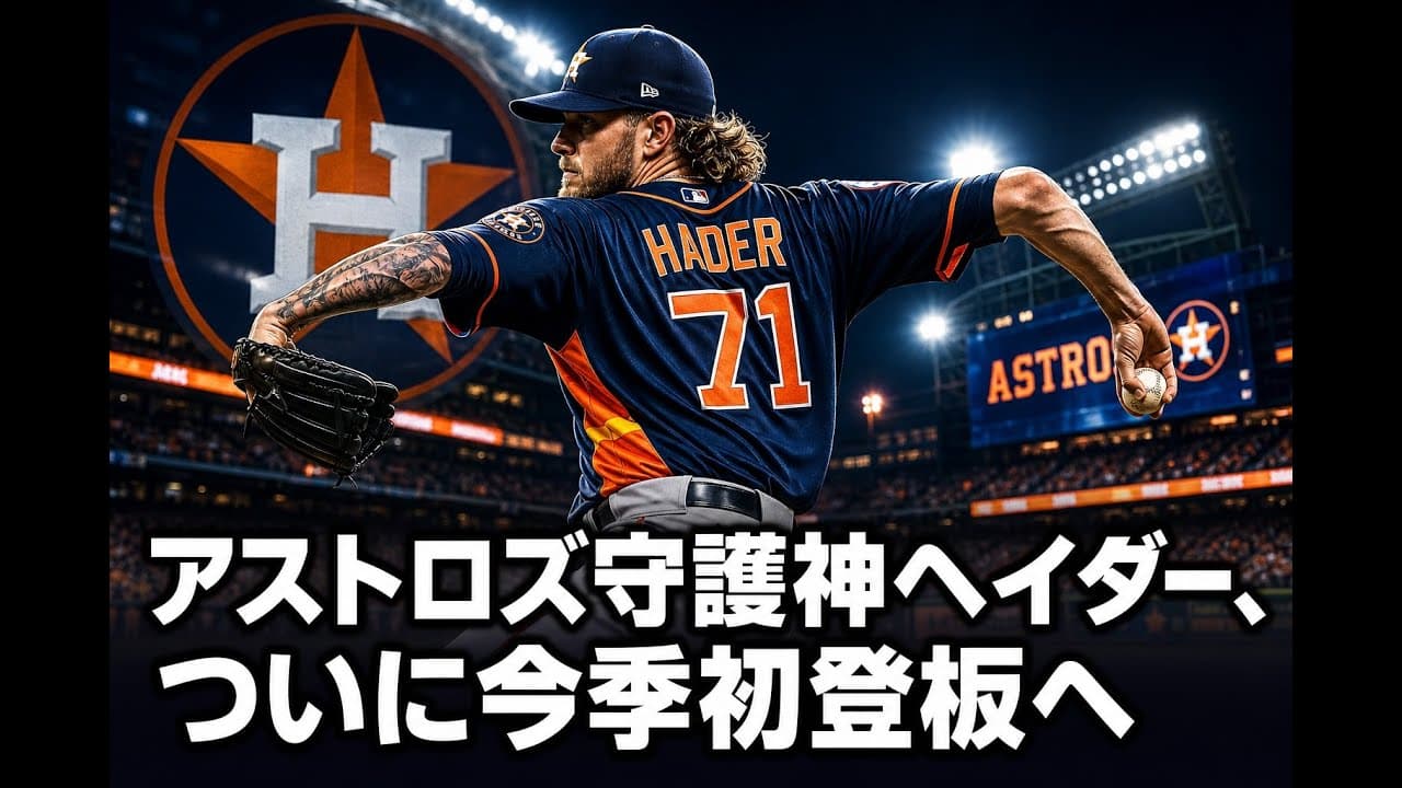 スポーツニュース: アストロズ守護神ヘイダー、ついに今季初登板へ