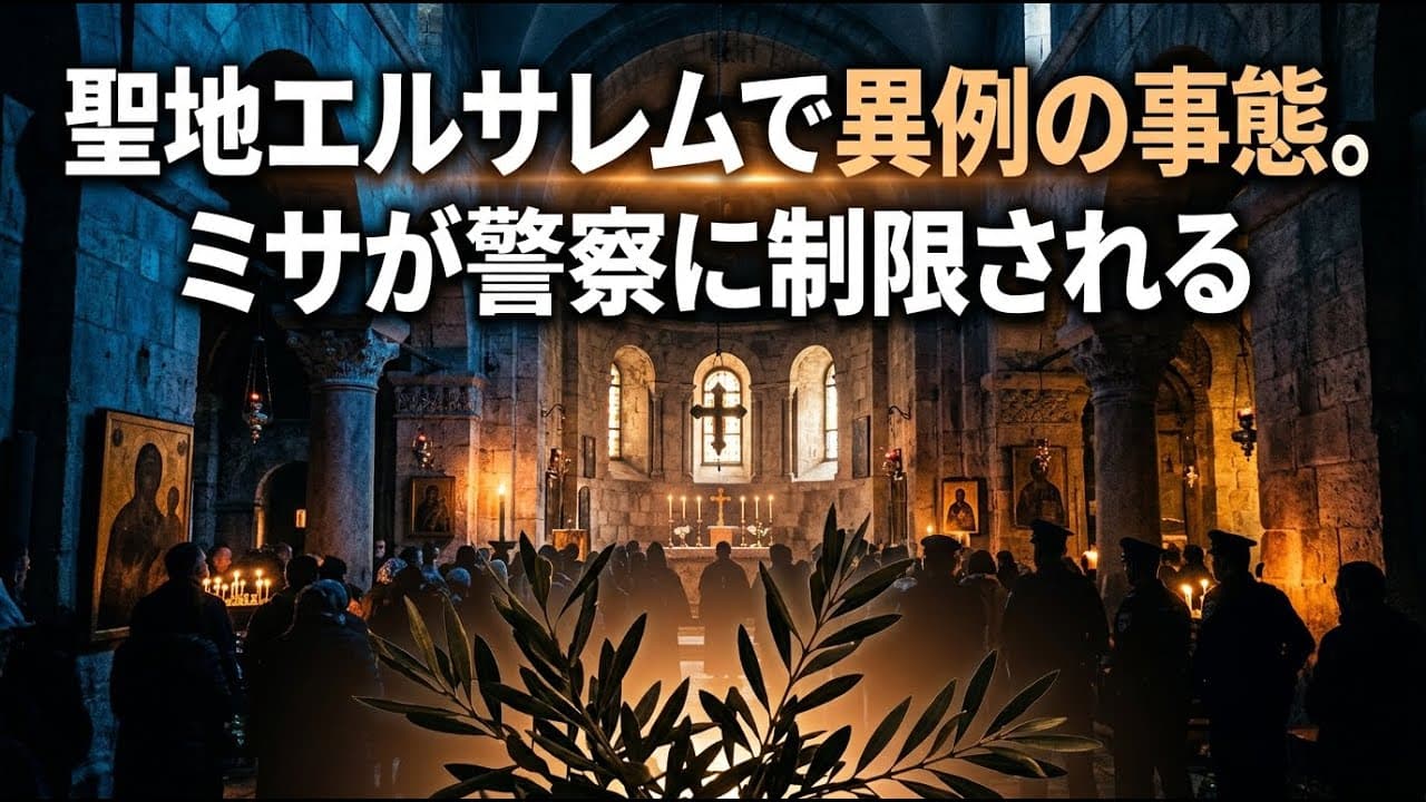 国際ニュース: 聖地エルサレムで異例の事態。ミサが警察に制限される