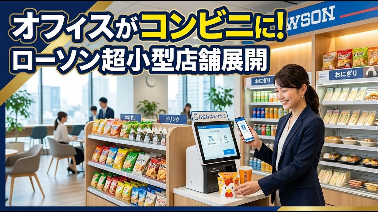 ビジネスニュース: オフィスがコンビニに！ローソンが超小型店舗を本格展開