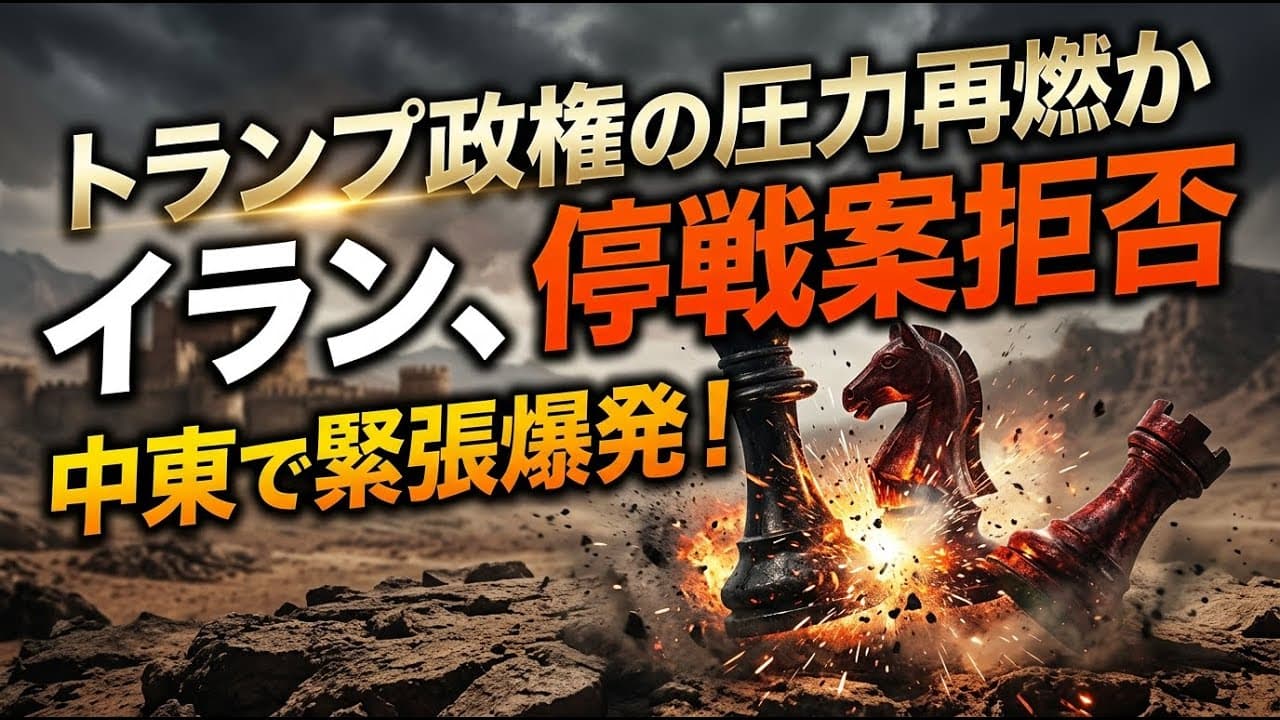 国際ニュース: トランプ政権の圧力再燃か、イランが停戦案を拒否し緊張高まる