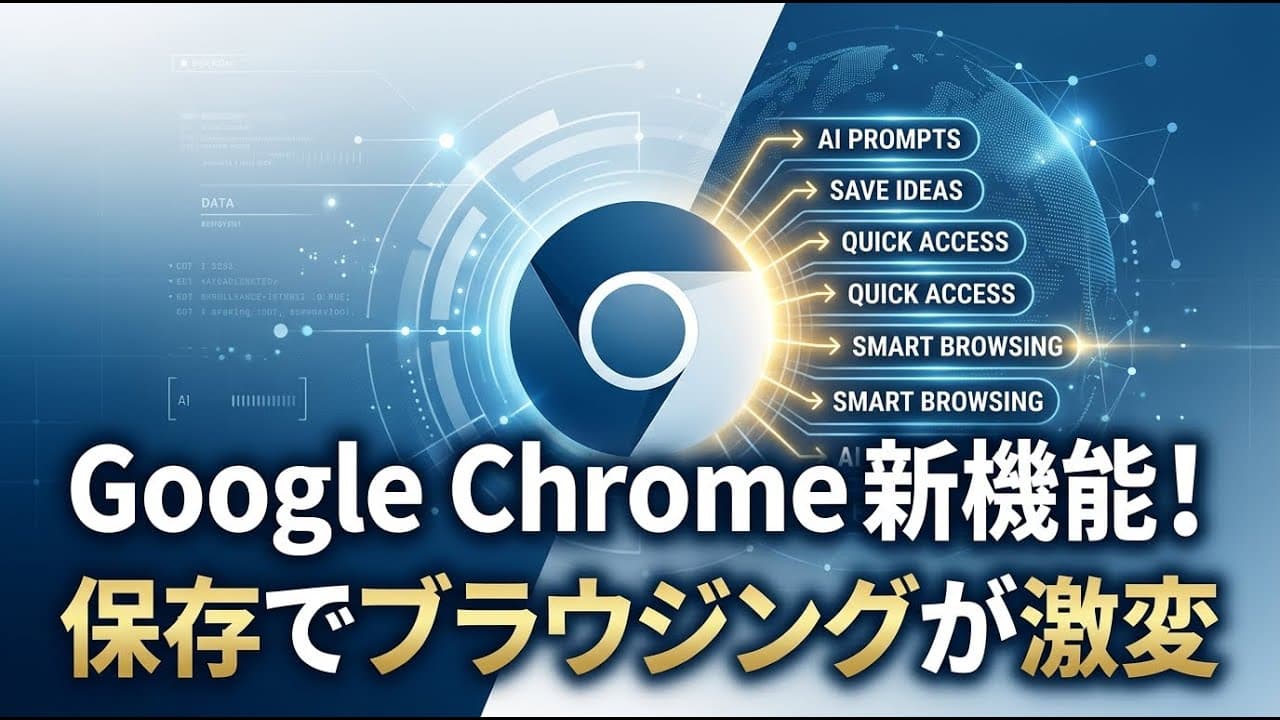 テクノロジーニュース: Google Chromeの新機能！「AIプロンプト」保存でブラウジングが激変