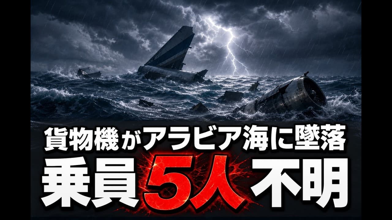 交通ニュース: 貨物機がアラビア海に墜落 乗員5人不明