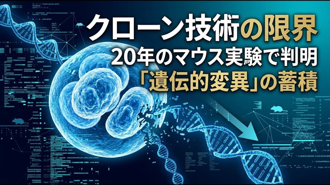 科学ニュース: クローン技術に限界か？20年にわたるマウス実験で判明した「遺伝的変異」の蓄積