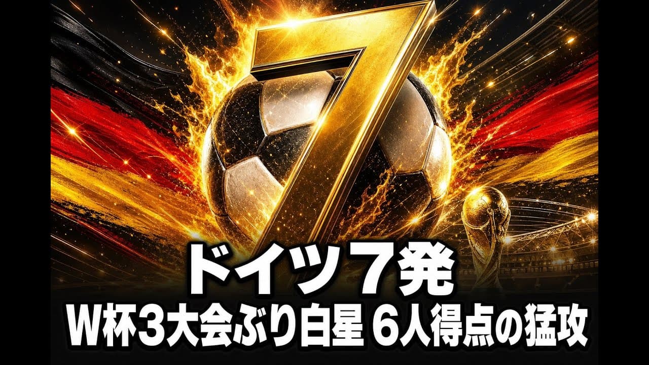 スポーツニュース: ドイツ7発 W杯3大会ぶり白星 6人得点の猛攻