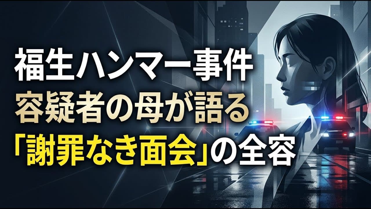 社会ニュース: 福生ハンマー事件、容疑者の母が語る「謝罪なき面会」の全容