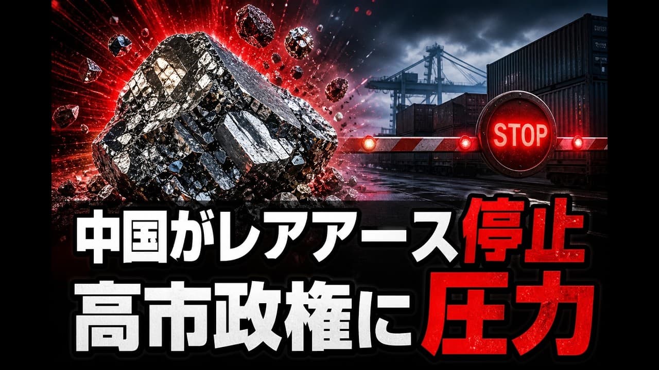 国際ニュース: 中国がレアアース停止 高市政権に圧力