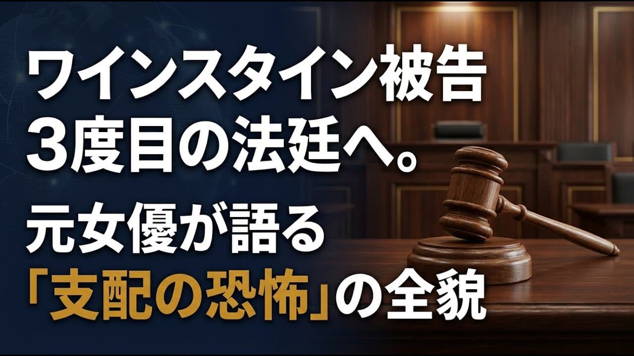社会ニュース: ワインスタイン被告、3度目の法廷へ。元女優が語る「支配の恐怖」の全貌