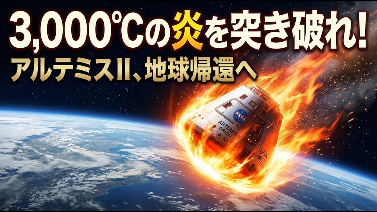 科学ニュース: 3,000℃の炎を突き破れ！NASAアルテミスII、地球帰還への最終試練