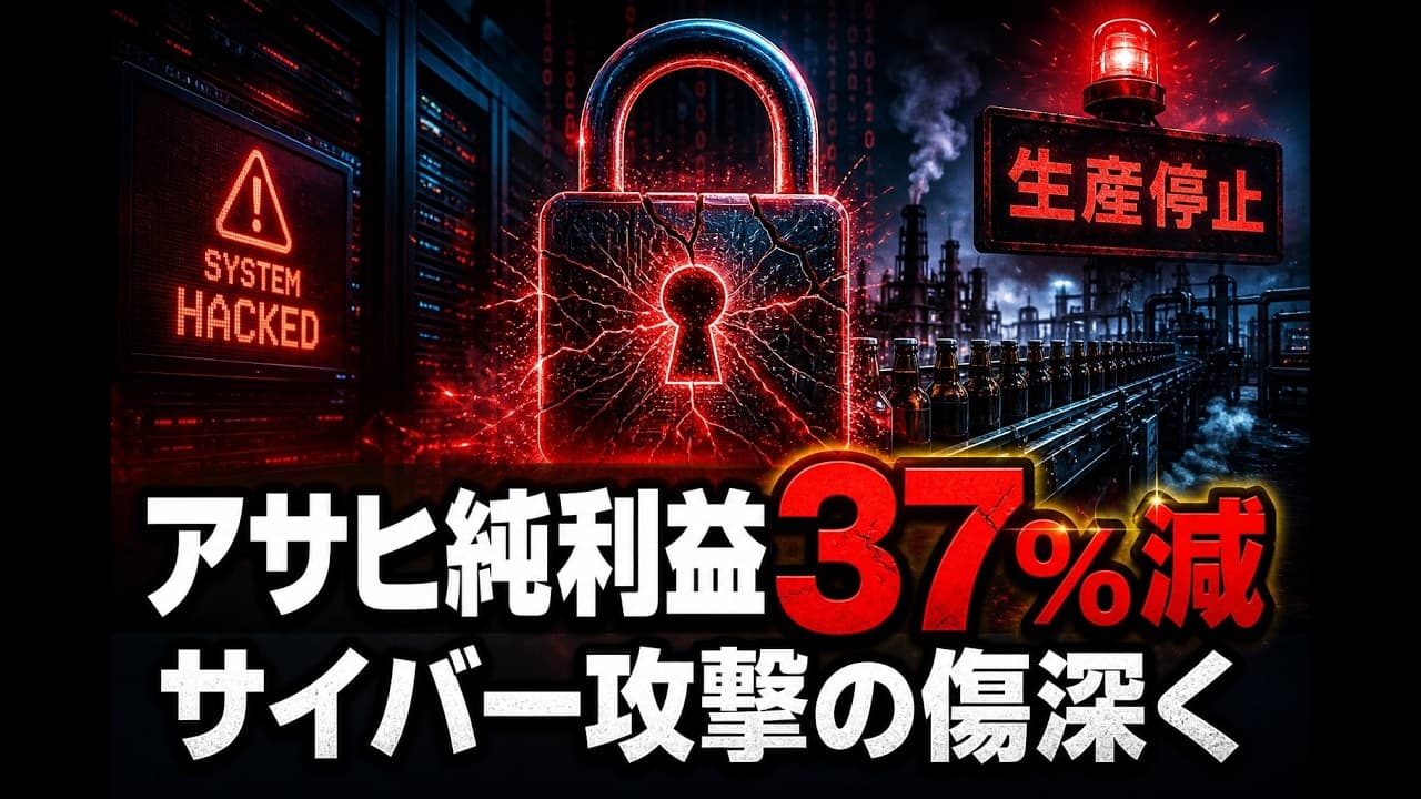 ビジネスニュース: アサヒ純利益37%減 サイバー攻撃の傷深く