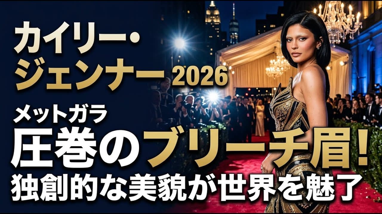 ファッションニュース: カイリー・ジェンナー、2026年メットガラで圧巻の美貌！ブリーチ眉で魅せた独創的な装い