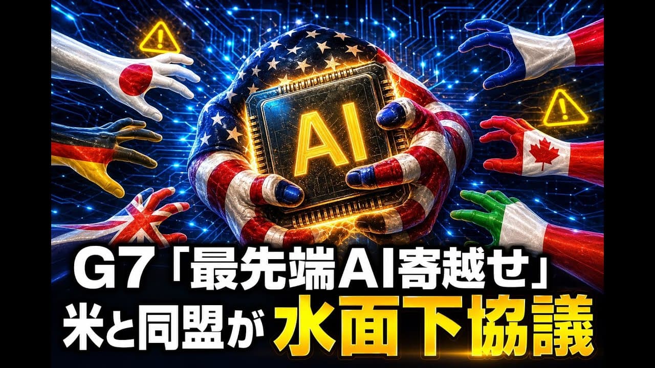 テクノロジーニュース: G7「最先端AI寄越せ」米と同盟が水面下協議