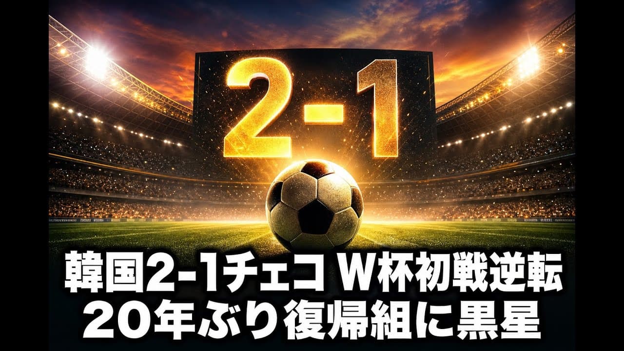 スポーツニュース: 韓国2-1チェコ W杯初戦逆転 20年ぶり復帰組に黒星