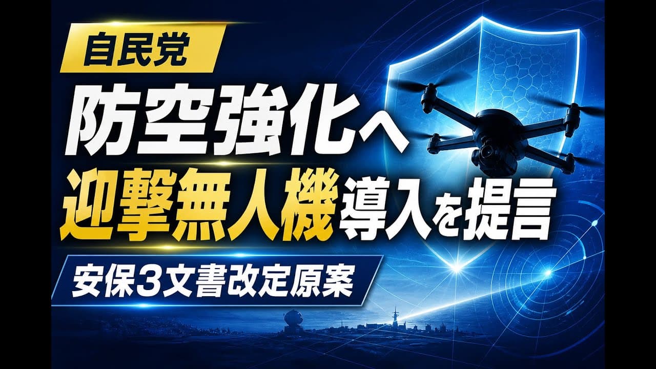 政治ニュース: 自民党 防空強化へ迎撃無人機導入を提言 安保3文書改定原案