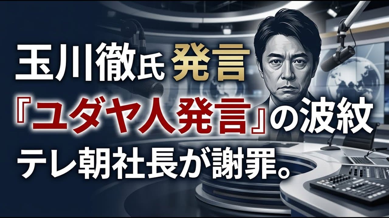 メディアニュース: 玉川徹氏の発言でテレ朝社長が謝罪。差別を助長しかねない『ユダヤ人発言』の波紋