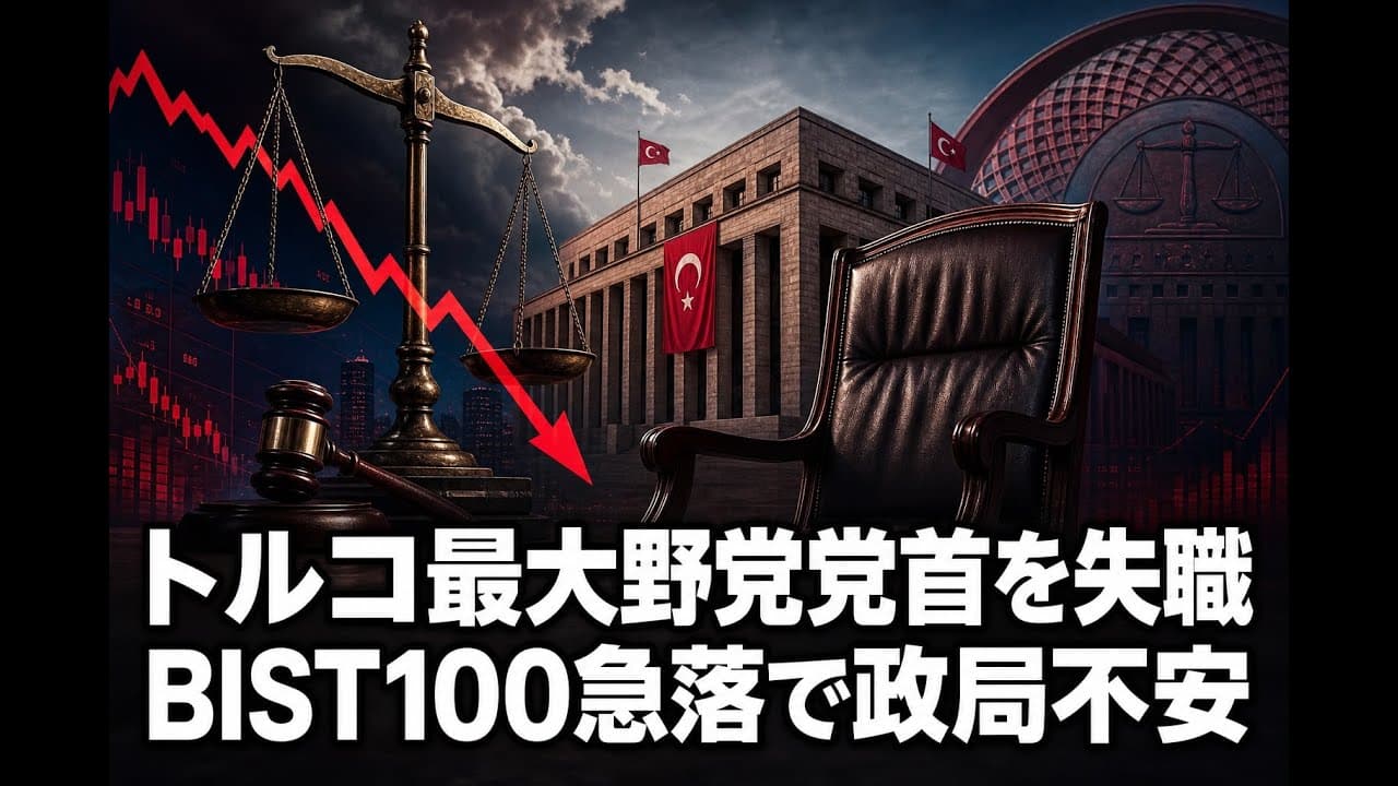 政治ニュース: トルコ最大野党党首を失職 BIST100急落で政局不安