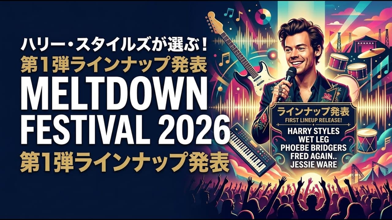 エンタメニュース: ハリー・スタイルズが選ぶ！「Meltdown Festival 2026」注目の第1弾ラインナップ発表