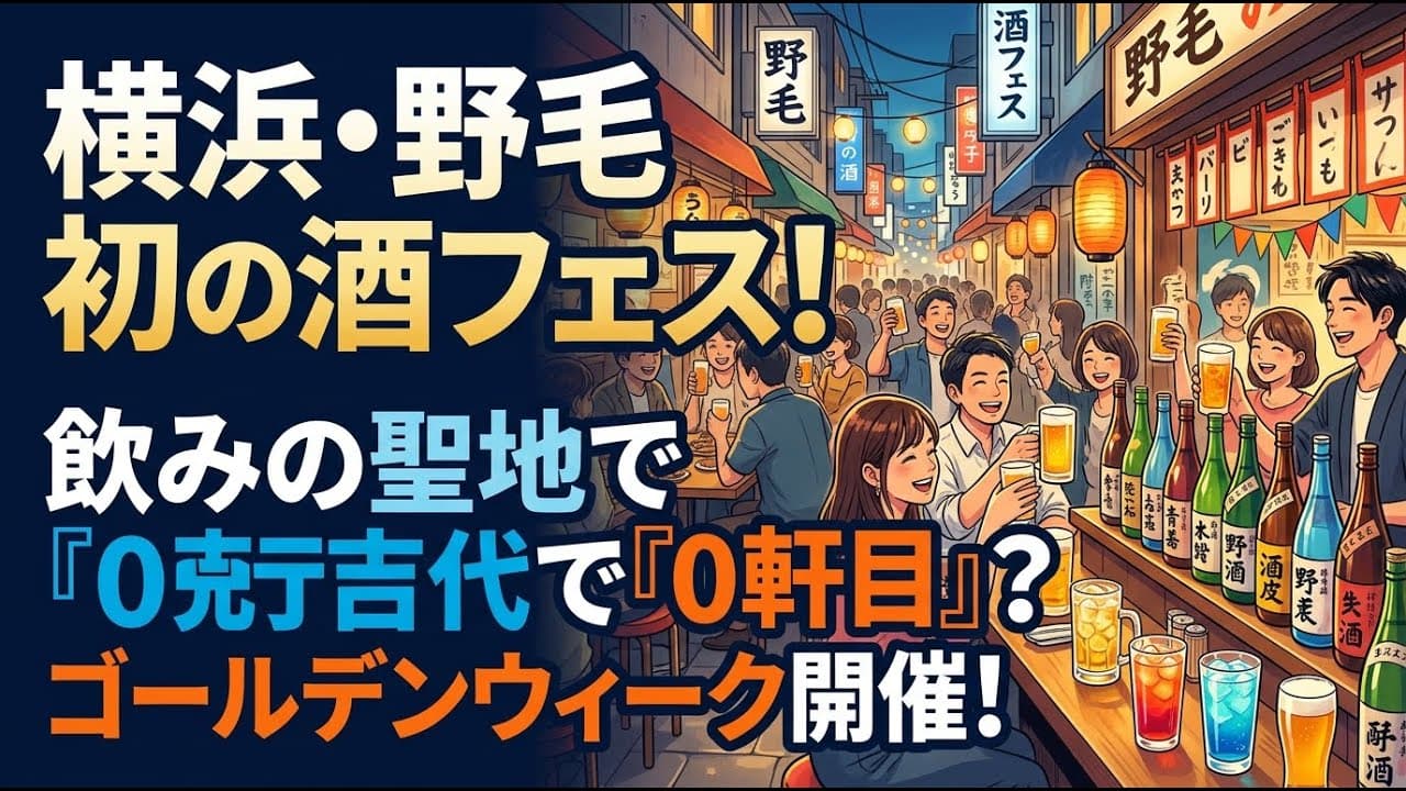 グルメニュース: 飲みの聖地で「0軒目」？横浜・野毛で初の酒フェス開催