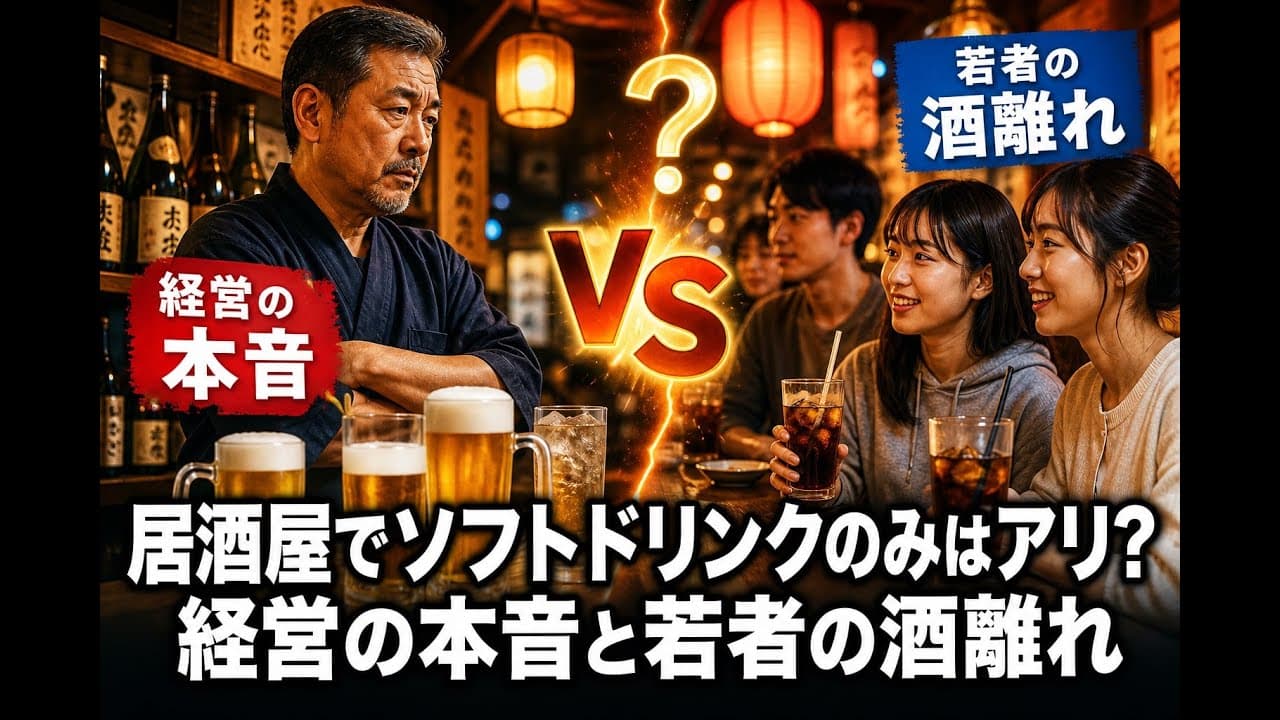 ビジネスニュース: 居酒屋でソフトドリンクのみはアリ？経営の本音と若者の酒離れ