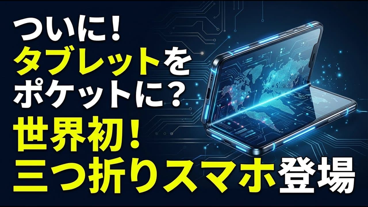 テクノロジーニュース: ついにタブレットをポケットに？ファーウェイが世界初の三つ折りスマホを発表