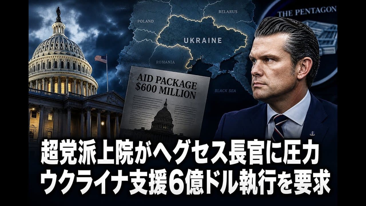 政治ニュース: 超党派上院がヘグセス長官に圧力 ウクライナ支援6億ドル執行を要求