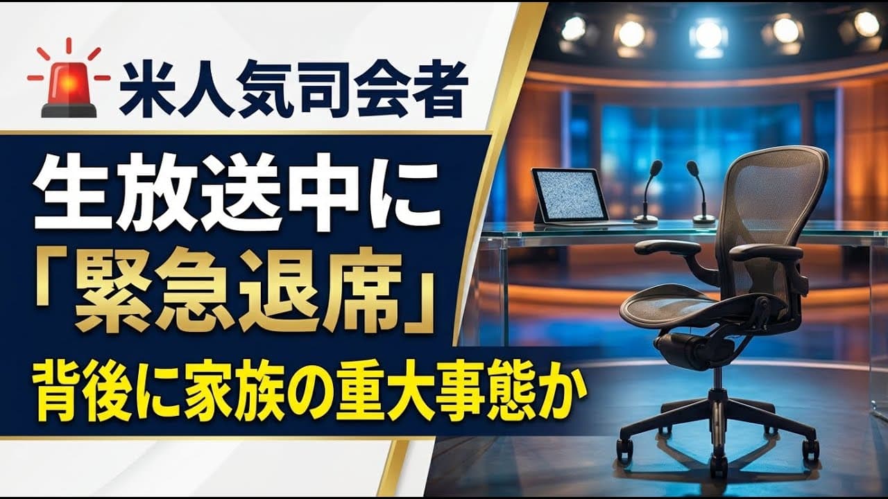メディアニュース: 米人気司会者が生放送中に「緊急退席」 背後に家族の重大事態か