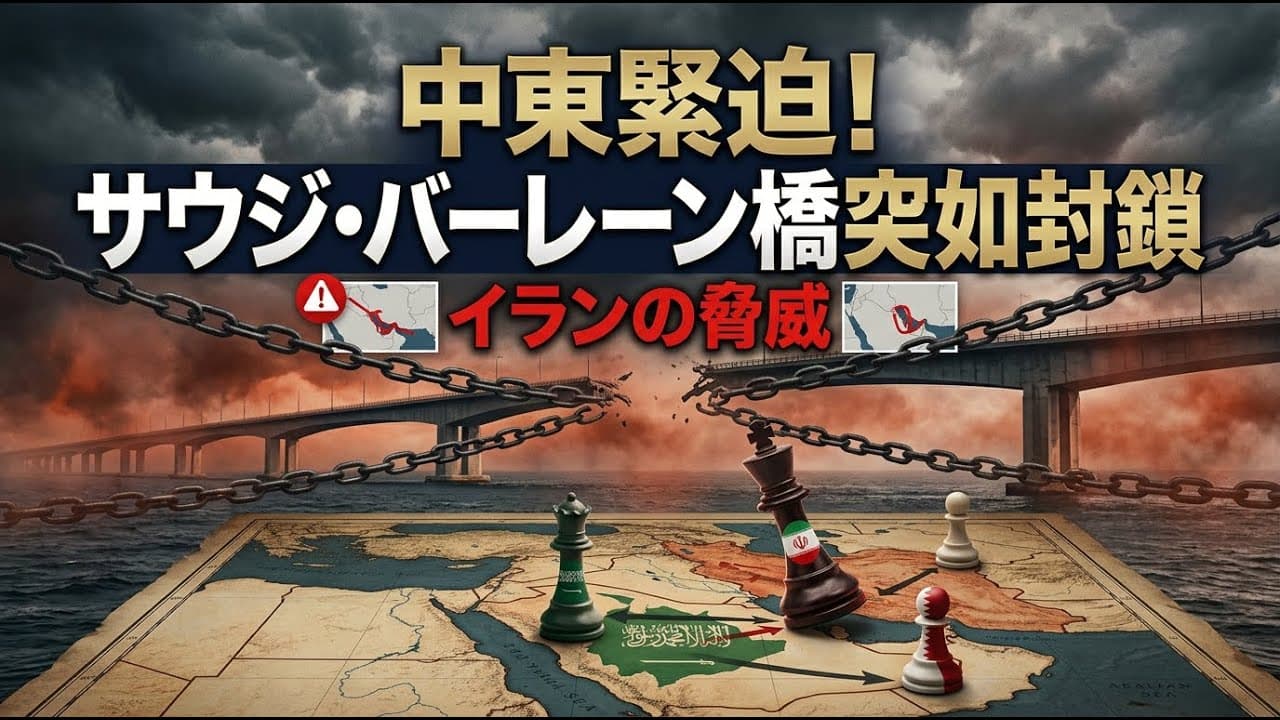 国際ニュース: 中東に走る緊張！サウジアラビアとバーレーンを結ぶ大動脈がイランの脅威で突如封鎖