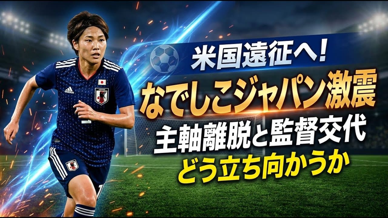 スポーツニュース: なでしこジャパン米国遠征へ！主軸の離脱と監督交代の激震にどう立ち向かうか