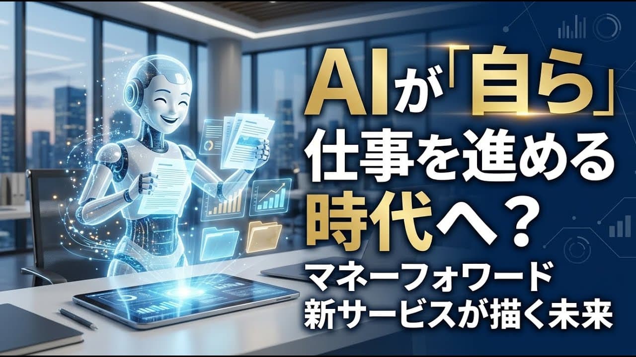 ビジネスニュース: 仕事はAIが「自ら」進める時代へ？マネーフォワードの新サービスが描く未来