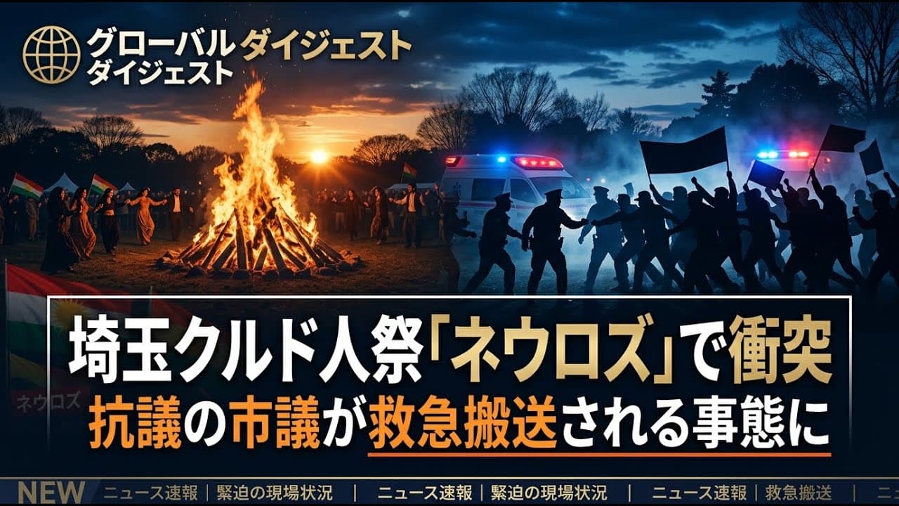 社会ニュース: 埼玉のクルド人祭「ネウロズ」で衝突　抗議の市議が救急搬送される事態に